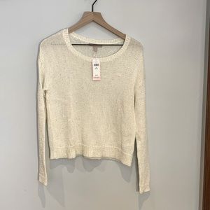 Banana Republic Sequin Sweater Winter White PS